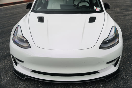 Origin Stryfe | Carbon Fiber Front Lip - Tesla Model 3