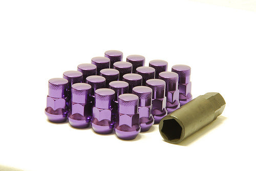 Muteki SR35 Close End Lug Nuts w/ Lock Set - Purple 12x1.50 35mm