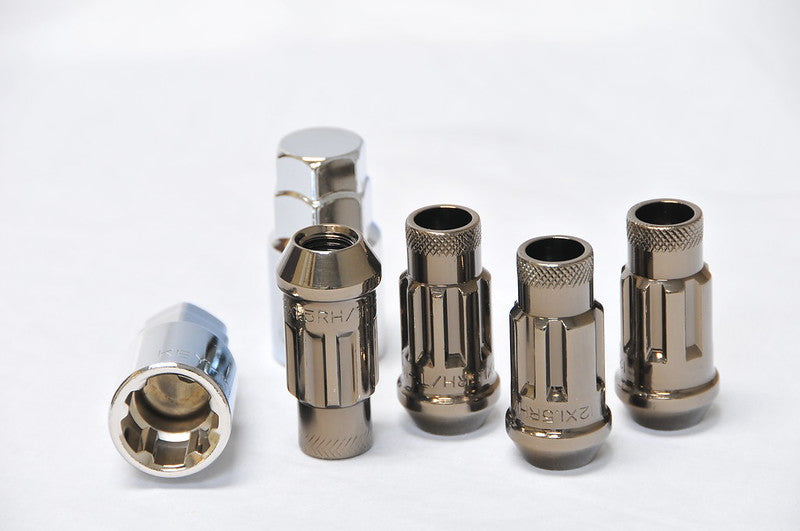 Muteki SR48 Open End Locking Lug Nut Set of 4 - Titanium 12x1.50 48mm
