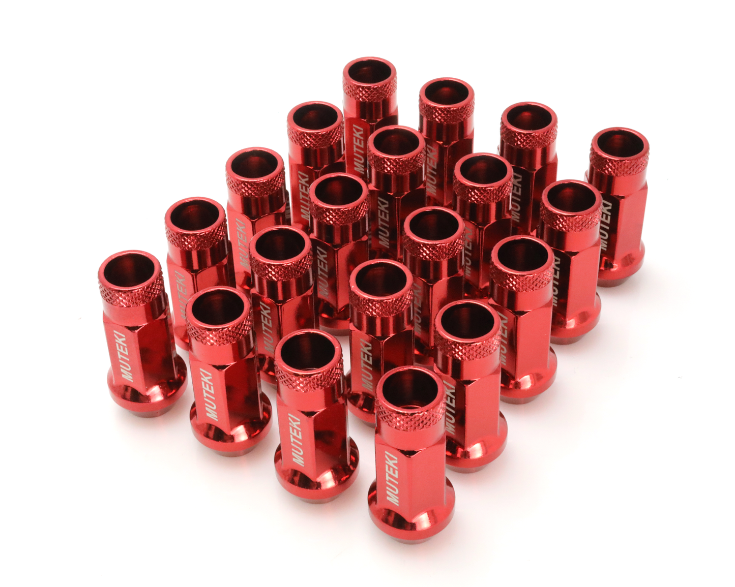 Muteki SR48 Open End Lug Nuts - Red 12x1.25 48mm