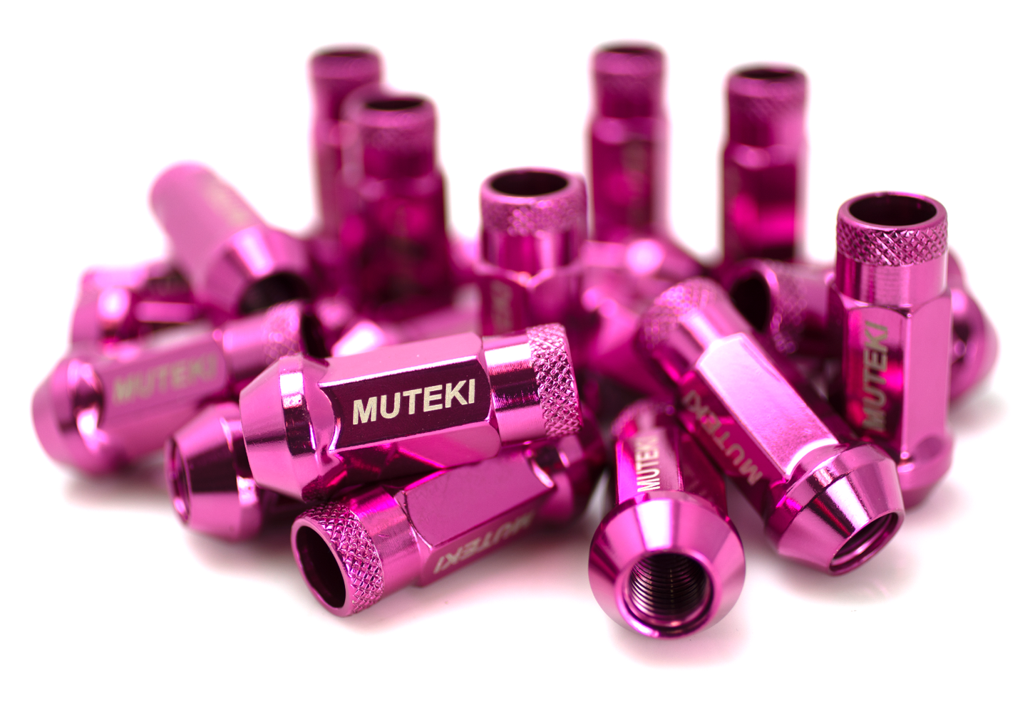 Muteki SR48 Open End Lug Nuts - Pink 12x1.50 48mm