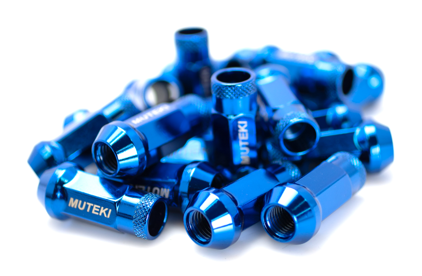 Muteki SR48 Open End Lug Nuts - Blue 12x1.50 48mm